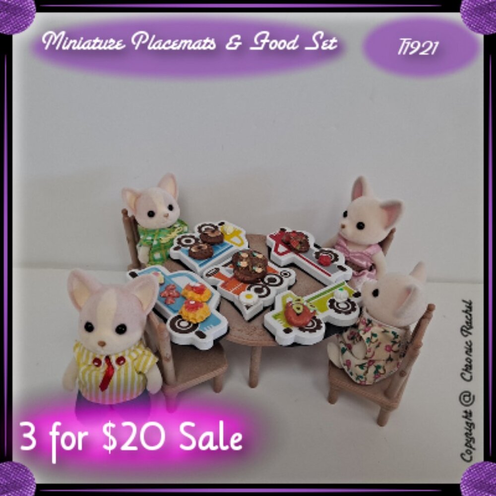 5-Pack Vehicle Placemat Glued-Together Breakfast Meals